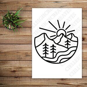 *2 for $20* Sun Mountains Tree River vinyl decal Sticker